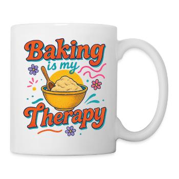 Baking Therapy Inspirational Design - Mug - white - Right