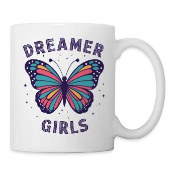 Verträumte Schmetterlingsmädchen-Inspiration - Tasse - Weiß - Rechts