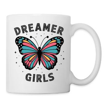 Heller bunter Schmetterling - Tasse - Weiß - Rechts