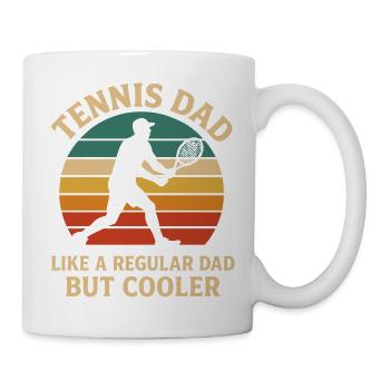 Papa de tennis Rétro coucher de soleil Design - Mug blanc - blanc - Droite