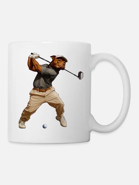 Pitbull Golfer - Mug - white