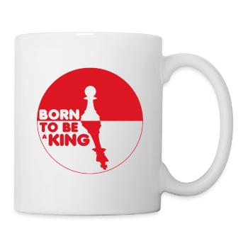 Motivational Chess Born to be a King - Mug - white - Right