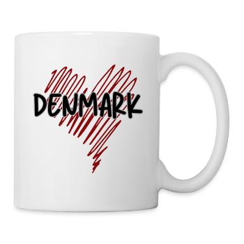 Danish pride, heart Denmark - Mug - white - Right