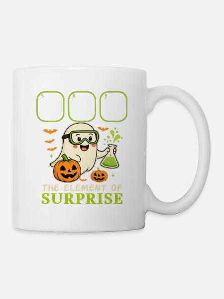 Boo The Element of Surprise – Funny STEM Halloween - Kop/krus - hvid