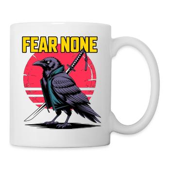 Samurai Raven Fear None Design - Tasse - Weiß - Rechts
