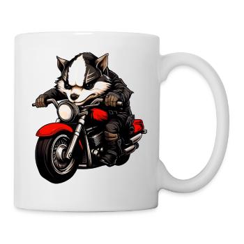 Motorcyclist Badger - Mug - white - Right
