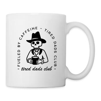 Tired dads club new dad funny coffee cowboy father - Mug - white - Right