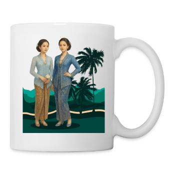 Oriental Beauty of Sundanese Kebaya, Indonesia - Mug - white - Right