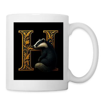 H – Magic Ornament with Badger - Mug - white - Right