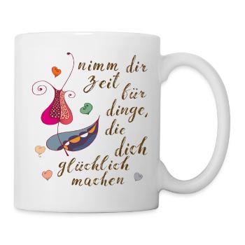 prenez votre temps - Mug blanc - blanc - Droite