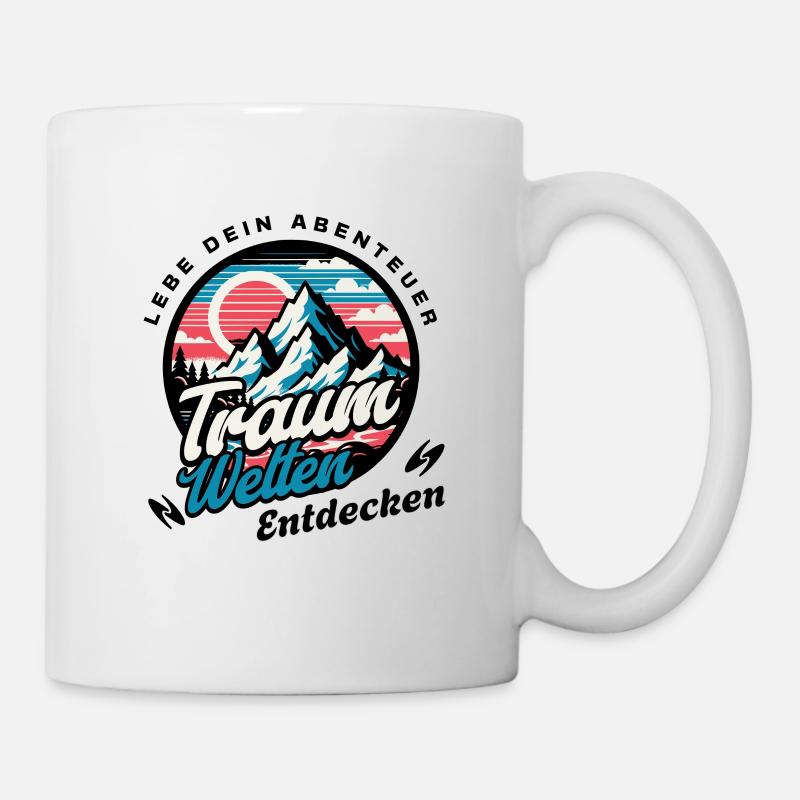 Trekking Berglandschaft Entdecken - Tasse - Weiß