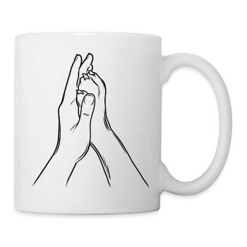 Hand + Dog Paw - High Five - Dog Fan - Mug - white - Right