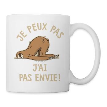 Ich kann nicht, ich will nicht, lustiger Humor - Tasse - Weiß - Rechts