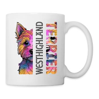 Colorful West Highland Terrier - Mug - white - Right