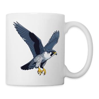 Wanderfalke Falke Greifvogel Falkner - Tasse - Weiß - Rechts