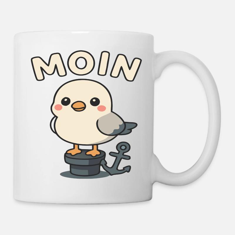 Moin - Möwedesign - Tasse - Weiß