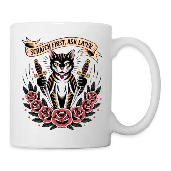 Scratch First Cat - Mug - white - Right