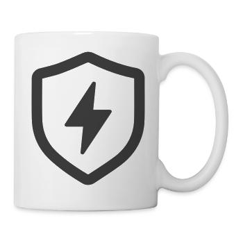 Electric Energy Shield Icon Logo - Mug - white - Right