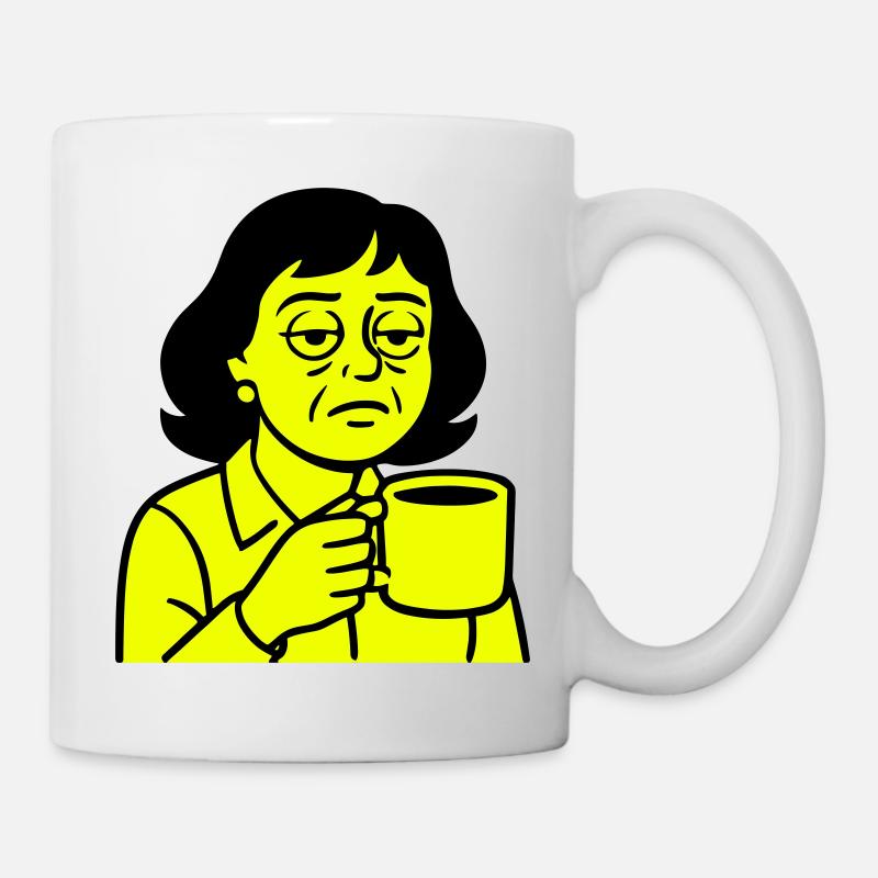 Mürrische Kaffeetante - Mug blanc - blanc