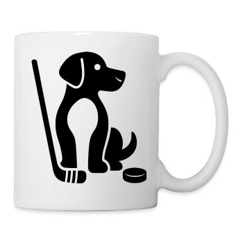 Teckel Beagle Maître Maître De Hockey sur Glace - Mug blanc - blanc - Droite
