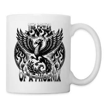 Fiery phoenix with fire - Mug - white - Right