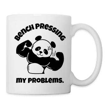 Bankdrücken Meine Probleme - Tasse - Weiß - Rechts