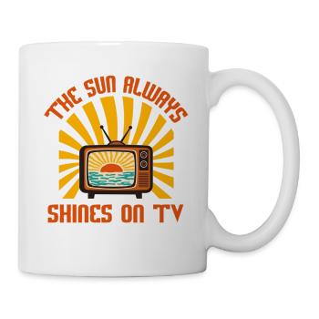 Le soleil brille toujours sur la musique rétro des années 80 - Mug blanc - blanc - Droite