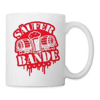 Säufer Bande Bier - Tasse - Weiß - Rechts