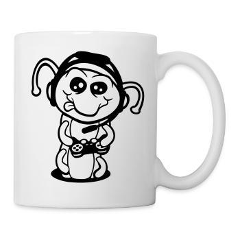 Gamer Caterpillar Nerd Gaming Controller Console Game - Mug - white - Right