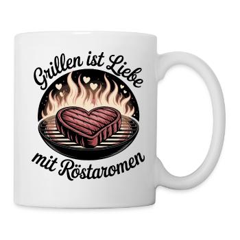 Heartfelt Steakgrill Design - Mug - white - Right