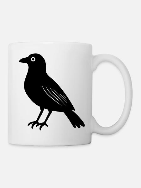 Rabe  - Tasse - Weiß