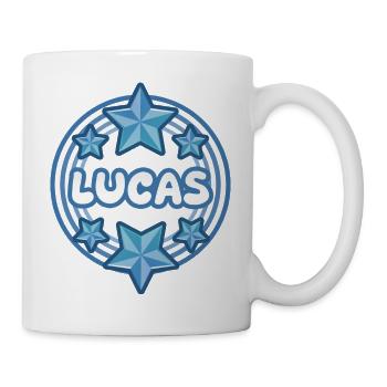Lucas als Name - Tasse - Weiß - Rechts