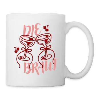 Die Braut – Kirschgläser - Tasse - Weiß - Rechts