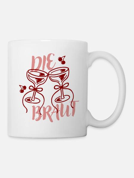 Die Braut – Kirschgläser - Tasse - Weiß
