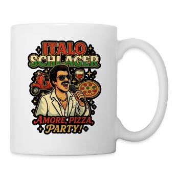 Conception de fête de pizza Italo Schlager - Mug blanc - blanc - Droite