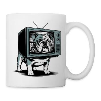 Funny Bulldog Bad Signal - Mug - white - Right