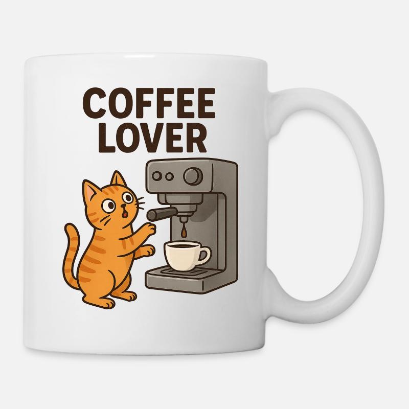 Katzenliebe Kaffee Motiv - Tasse - Weiß