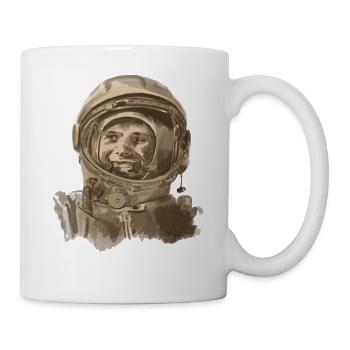 Kosmonaut Portrait with Smiling Visor - Tasse - Weiß - Rechts