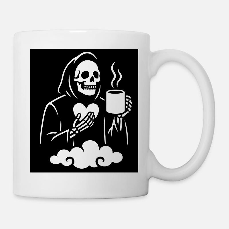 Grim Reaper Coffee Mug Design - Mug - white