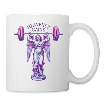 Gains célestes - Puissance de gymnase de statue d’ange - Mug blanc - blanc - Droite