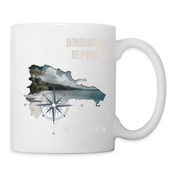 Dominikanische Republik Kompass Tropisch - Tasse - Weiß - Rechts