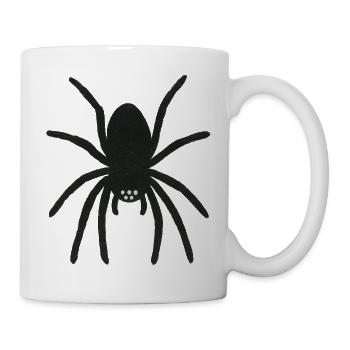 Spinnen-Malerei - Tasse - Weiß - Rechts