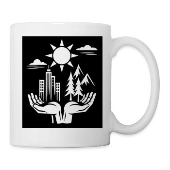 Urban Nature Harmony Illustration - Mug - white - Right