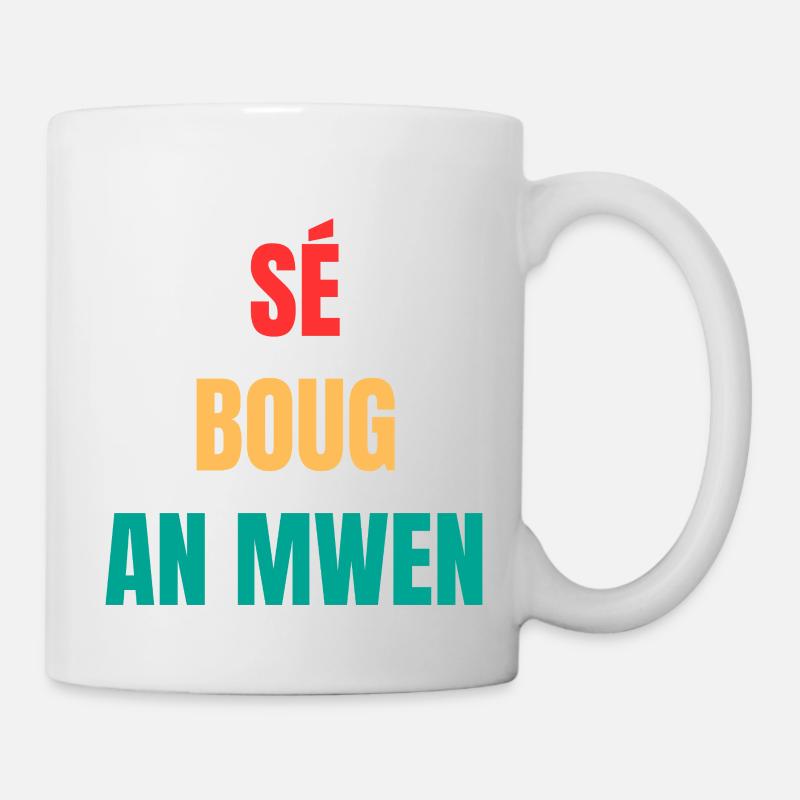 T-shirt créole « Sé boug an mwen » – Complicité - Mug blanc - blanc