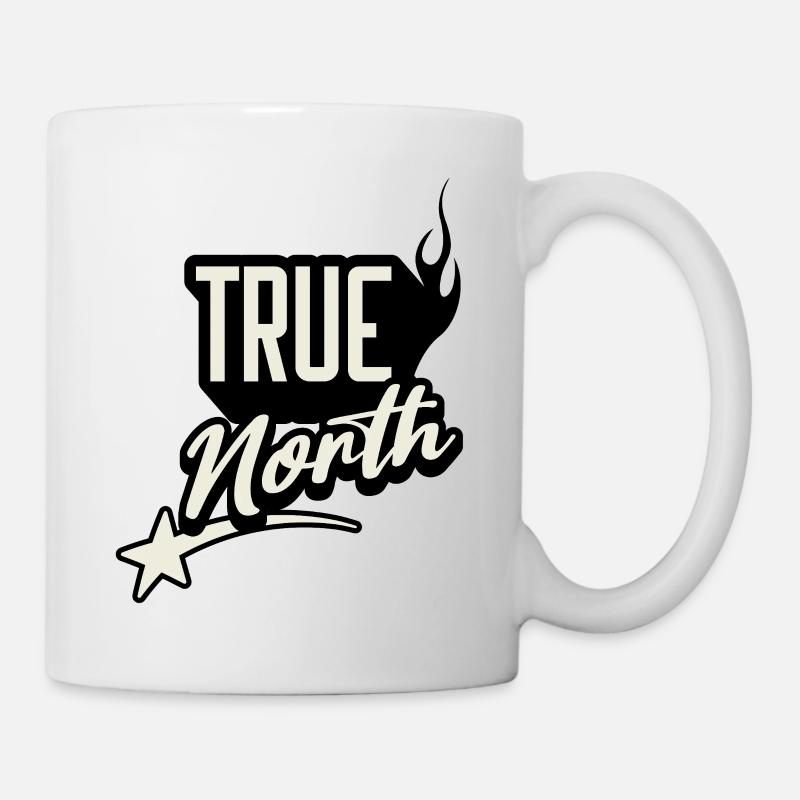 True North Inspirational Typography Design - Mug - white