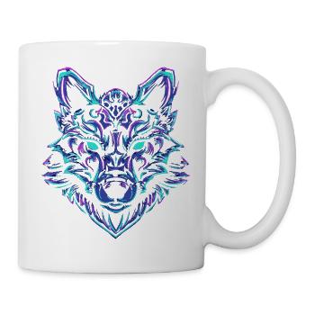 NeonWolf - Tasse - Weiß - Rechts