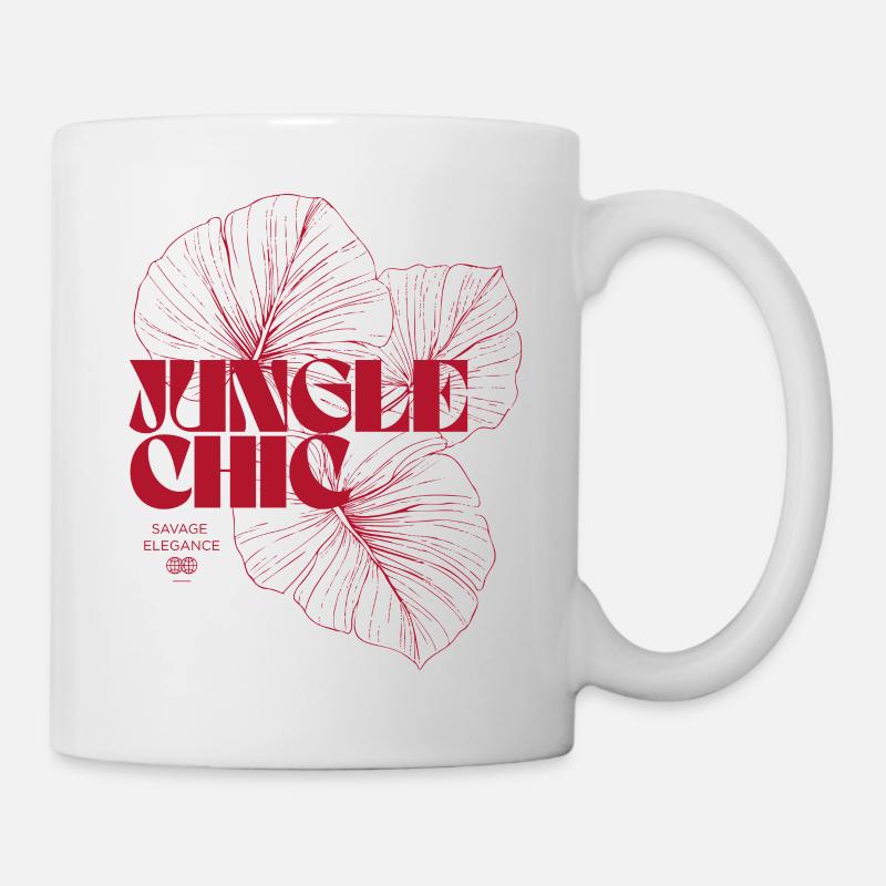 Jungle Chic Monstera Leaf Design - Mug - white