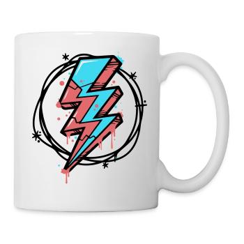 Foudre de style urbain - Mug blanc - blanc - Droite