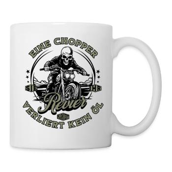 Motorcycle Biker Chopper Skeleton - Mug - white - Right