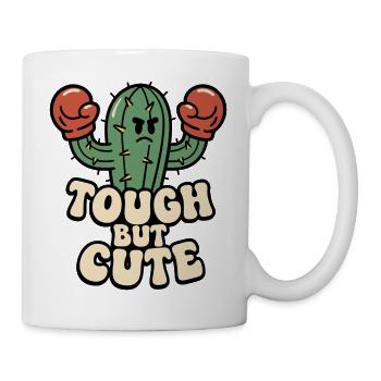 Starker Kaktus mit Boxer-Gloves - Tasse - Weiß - Rechts